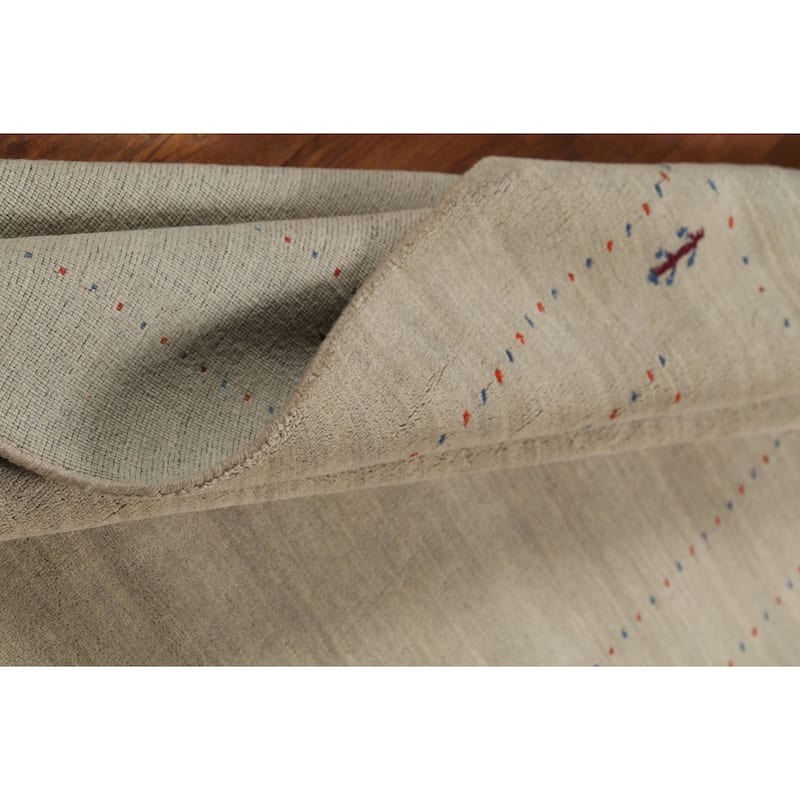 Tribal Gabbeh Indian Area Rug Handmade Contemporary Wool Carpet - 5'4"x 7'4"