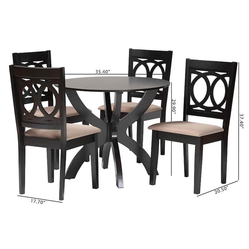 Rita Modern Wood 5-Piece Dining Set