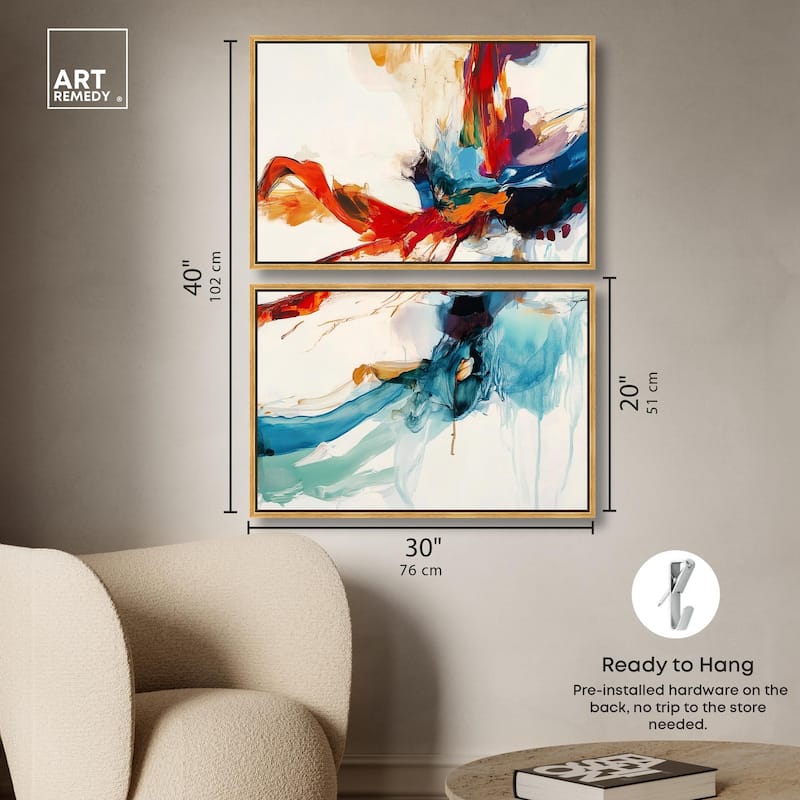 Vibrant Palette I Canvas Set of 2 by Art Remedy