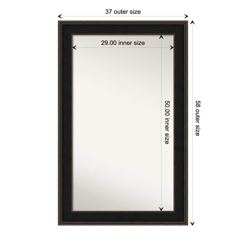 Wall Mirror Choose Your Custom Size-Oversized, Mezzanine Espresso Wood