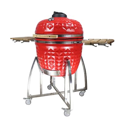 26" Comfortbilt Kamado Grill In Red - N/A