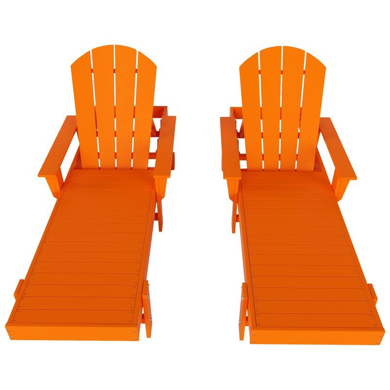 Polytrends Laguna Hdpe All Weather Outdoor Patio Pool Reclining Chaise Lounge With Arms And Wheels (Set Of 2)