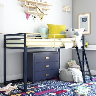 Little Seeds Monarch Hill Haven Twin Size Metal Junior Loft Bed