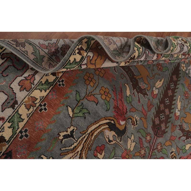 Animal Pictorial Ziegler Area Rug Hand-Knotted Oriental Wool Carpet - 10'0"x 13'9"