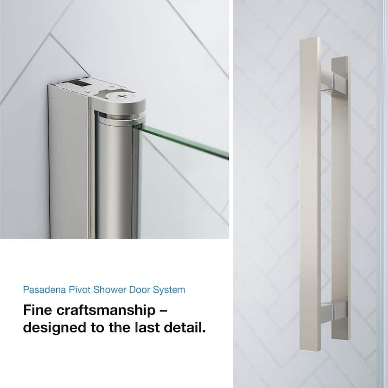 Pasadena Alcove Frameless Pivot Shower Door, 2025