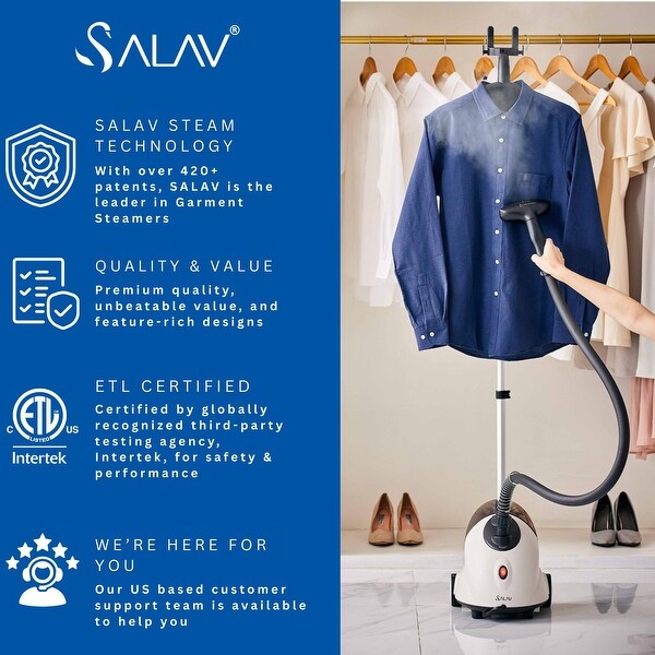 SALAV GS18 Full-Size Garment Steamer, Refurbished - On Sale - Bed
