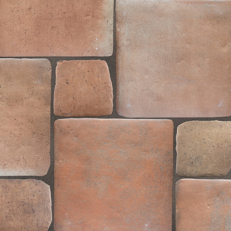 Merola Tile Benisa Marelle Cotto with Cotto Taco 11-7/8" x 17-3/4" Porcelain Floor and Wall Tile - Case (22 Tiles)