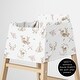 preview thumbnail 5 of 4, Woodland Deer Floral Girl 5 in 1 Baby Car Seat and Nursing Cover Blush Pink Mint Green Boho Watercolor Bohemian Forest Animal