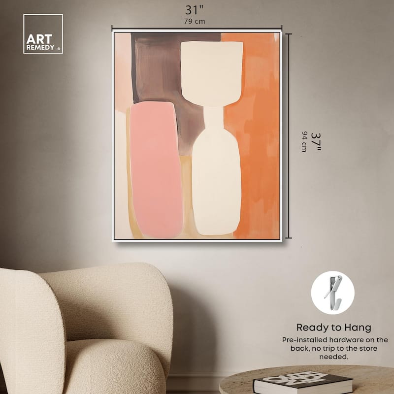 Peach Echoes I Canvas by Art Remedy