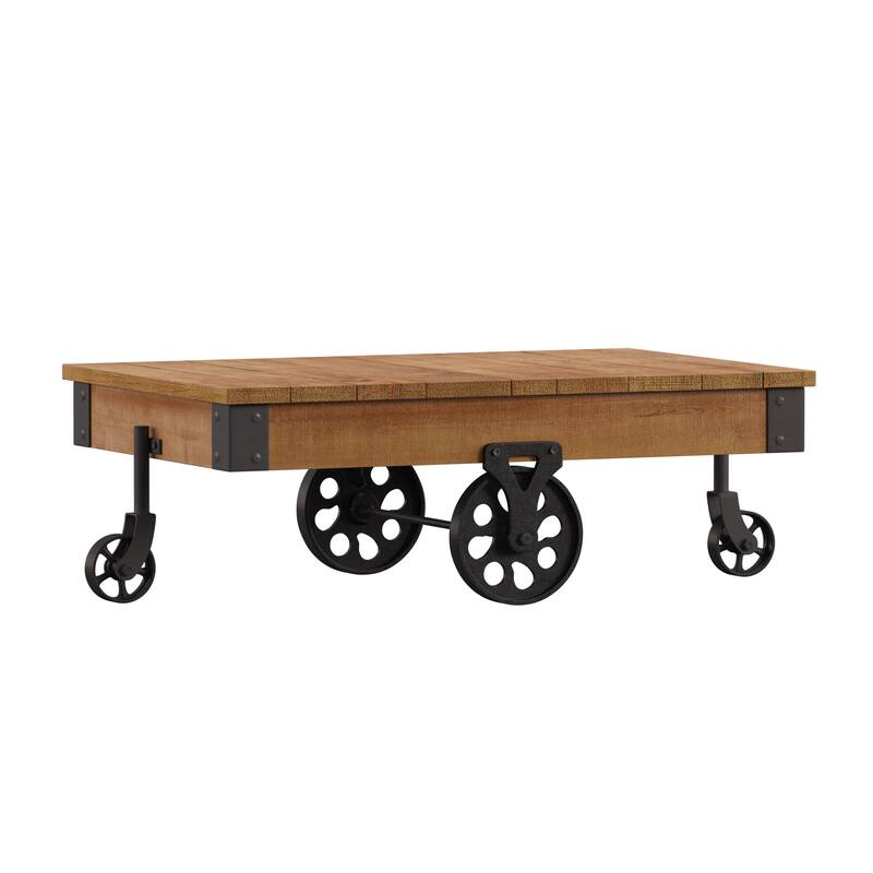 Myra Industrial and Rustic 47-inch Coffee Table by iNSPIRE Q Classic - Brown
