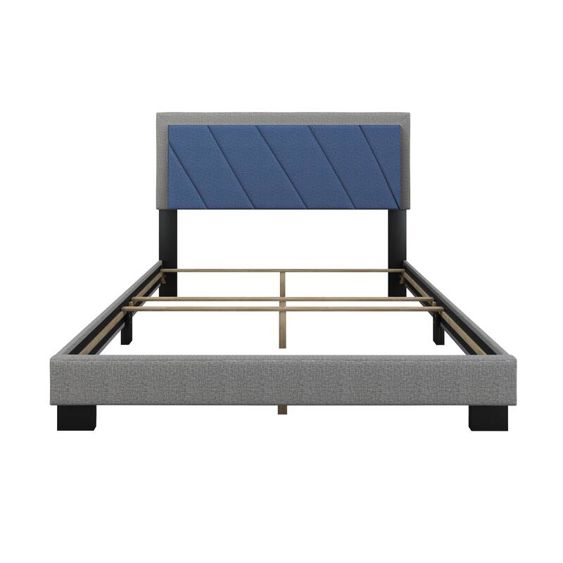 Boyd Sleep Diagonal Linen Upholstered Bed Frame