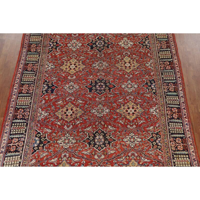 Mahal Persian Antique Rug Hand-Knotted Wool Carpet - 7'4"x 10'3"