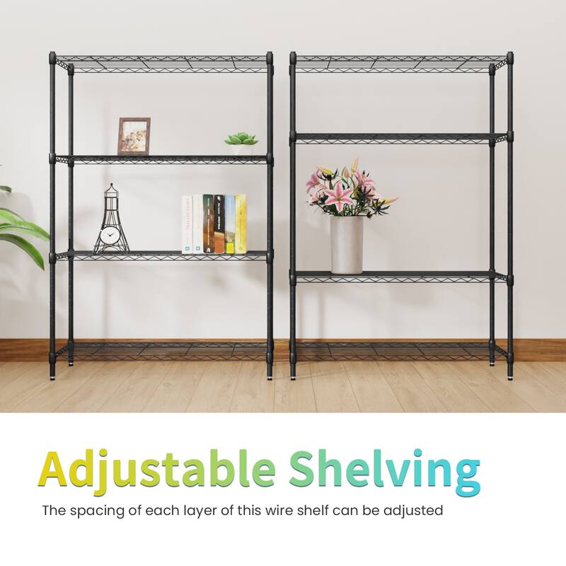 Ferris 4-Tier Adjustable NSF 54" Tall Wire Shelving Rack by Furniture of America