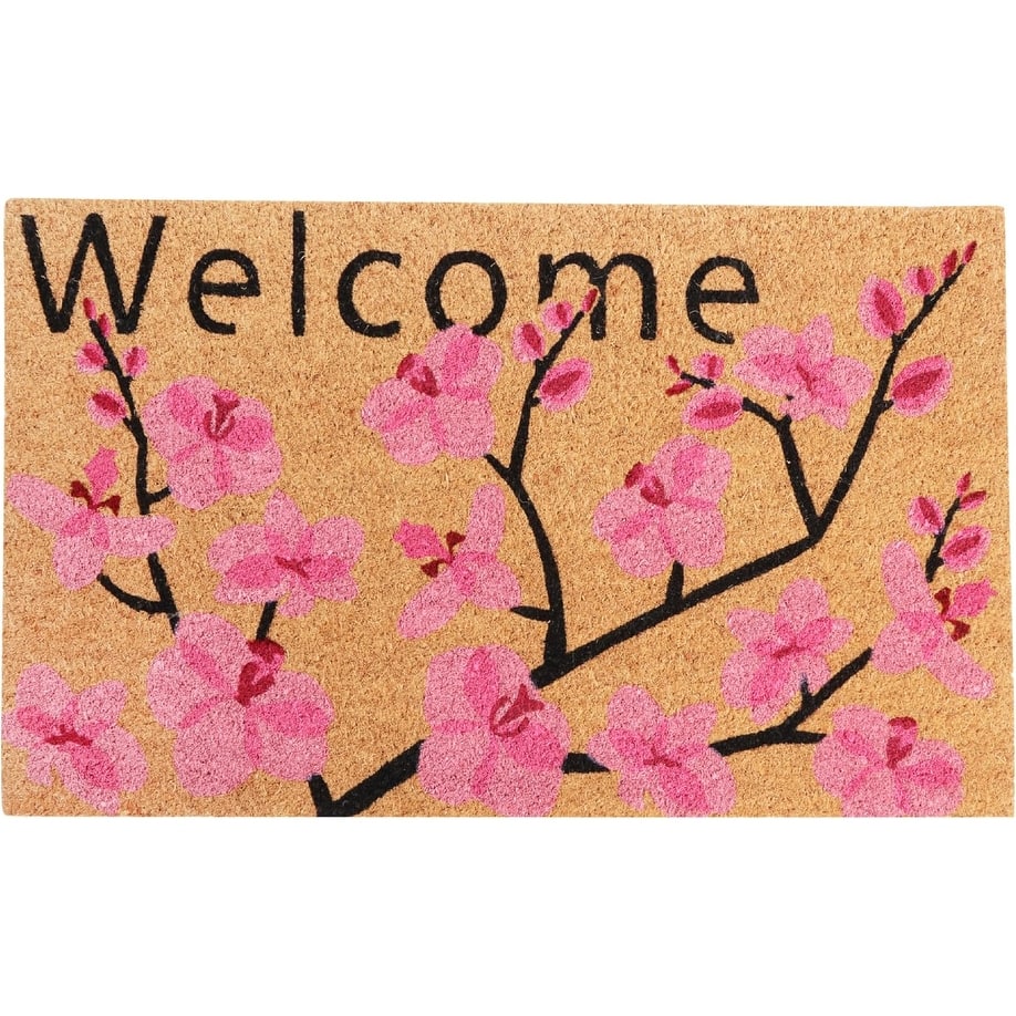 A1HC Natural Coco Coir Door Mat with Heavy Duty Non-Slip PVC Backing 18" x 30"