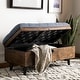 preview thumbnail 2 of 11, SAFAVIEH Liam Tufted Cocktail Ottoman - Navy