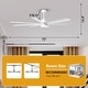 preview thumbnail 8 of 17, 72" Modern White Large Smart Ceiling Fan with Light and Remote, App Control, Voice Control