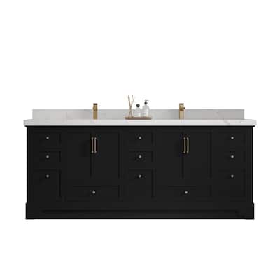 Willow Collections 84 in. W x 22 in. D Alys Double Bowl Sink Bathroom Vanity with Countertop