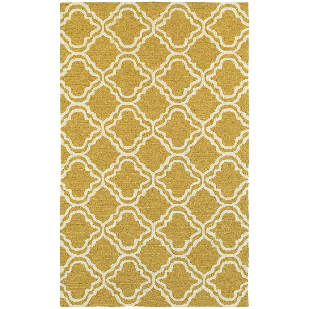 Style Haven Axel Scallop Trellis Hand-Hooked Indoor/ Outdoor Rug