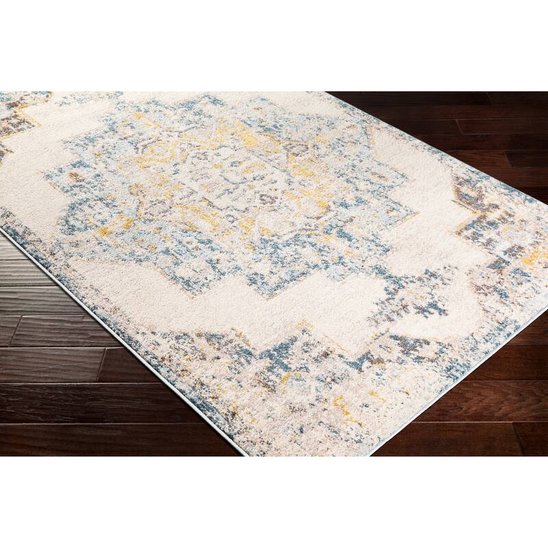 Livabliss Irma Distressed Traditional Medallion Area Rug