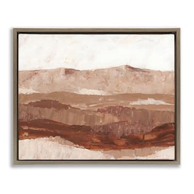 Stupell Abstract Canyon Painting Framed Floater Canvas Wall Art Design by BlursByAI