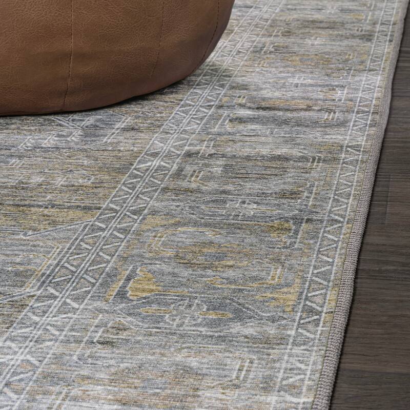JONATHAN Y Dalyan Ornate Medallion Machine Washable Area Rug