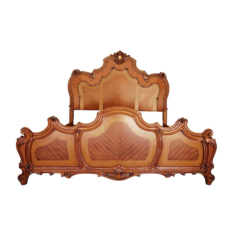 Deveraux Honey Oak Panel Bed with Slat