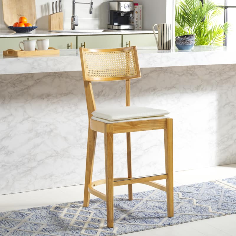 SAFAVIEH Nana 27-inch Counter Stool - 18.5 In. W x 20.6 In. D x 42.7 In. H - 19Wx21Dx43H