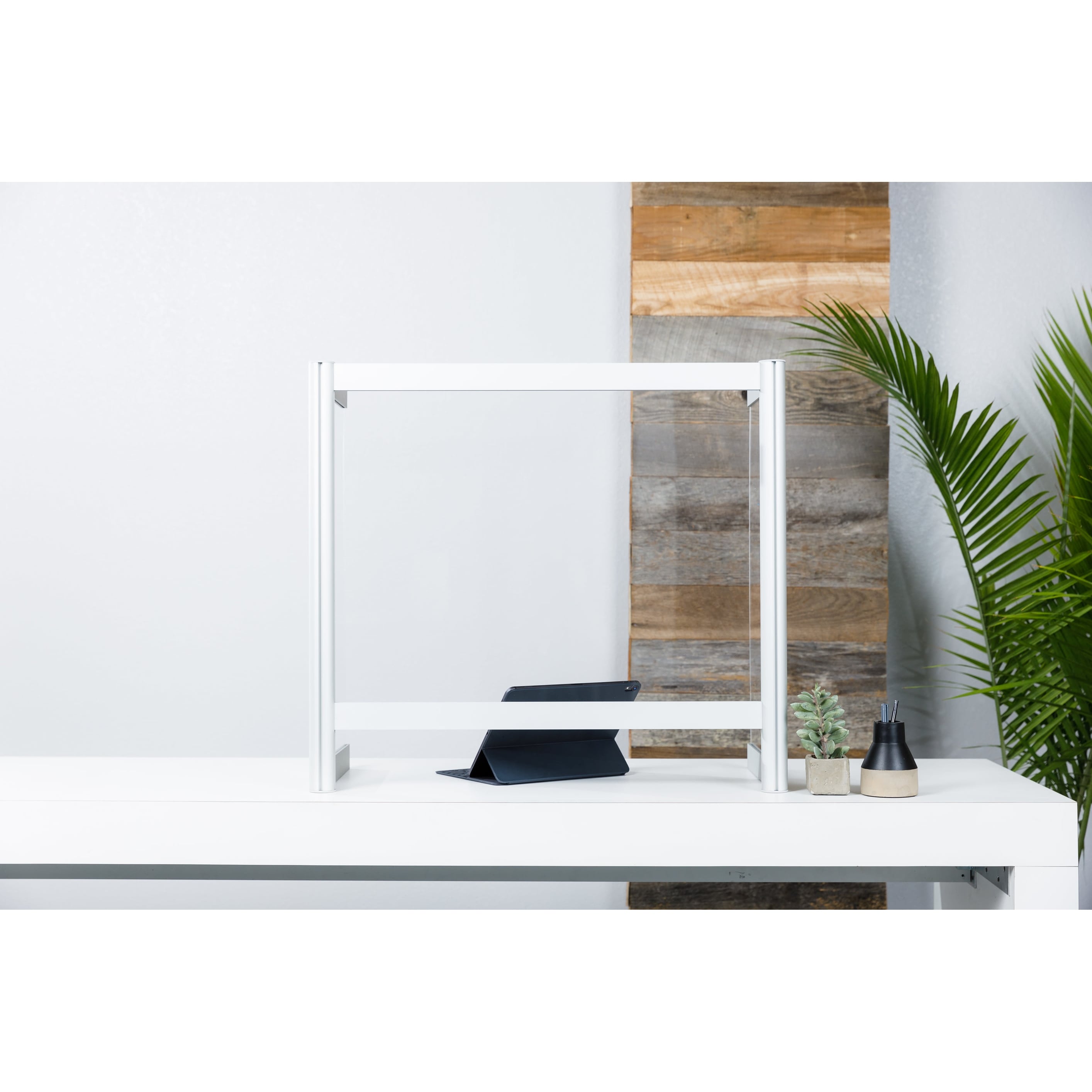 Shop Sneeze Guard Clear Acrylic Plexiglass Shield With Aluminum Frame For Counters Protective Barrier Against Coughing Sneezing On Sale Overstock 31279935