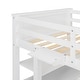preview thumbnail 11 of 16, Stylish & Simple Twin size Loft Bed with Drawers and Built-in Desk, Wooden Loft Bed with Shelves, Health and Comfort, White