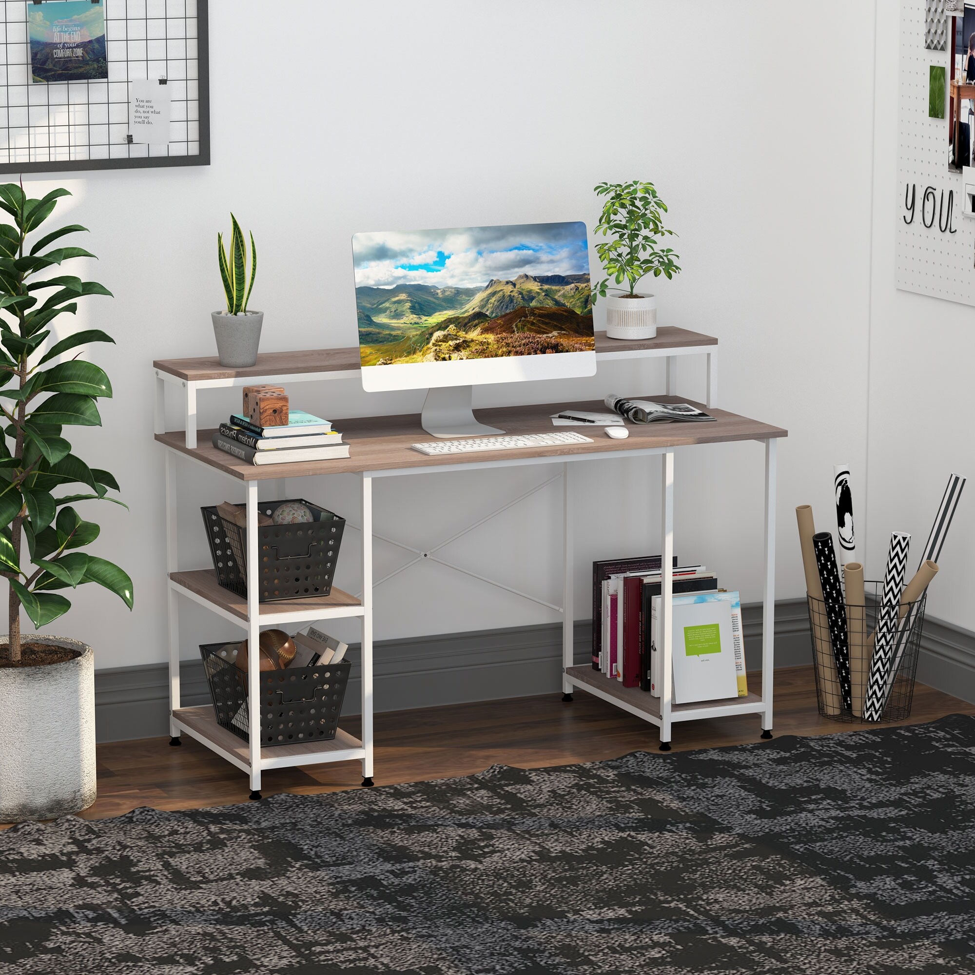 desk with shelves near me