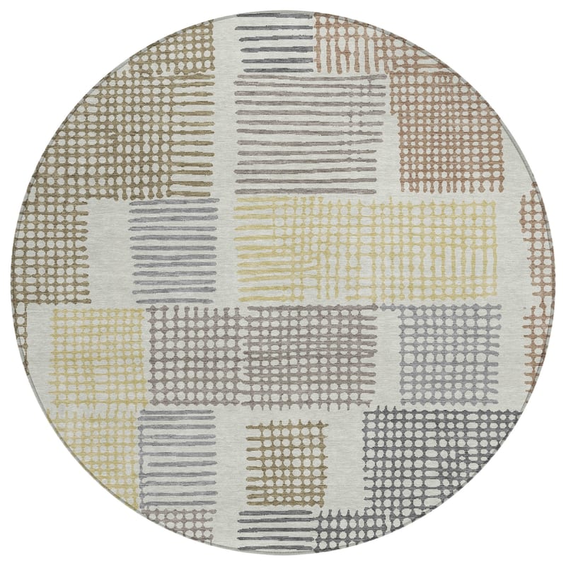 HomeRoots Geometric Transitional Rectangle Outdoor Rug