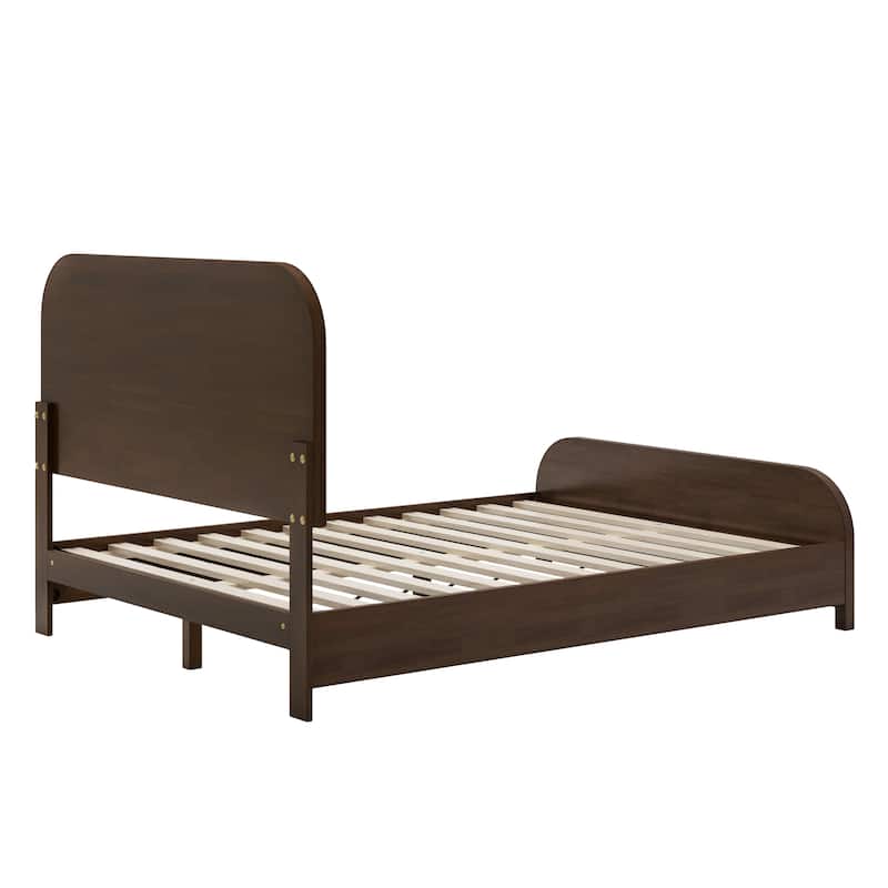 Christopher Knight Home - Modern Wood Platform Bed Frame with Headboard and Wooden Slats Support - No Box Spring Needed