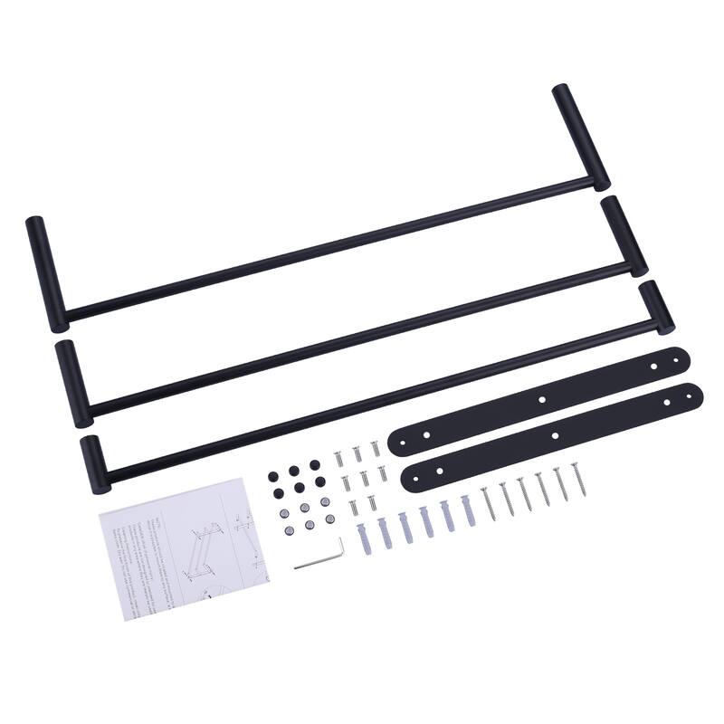 WOWOW 3-Tier Wall Mounted Towel Rack in Brushed Nickel