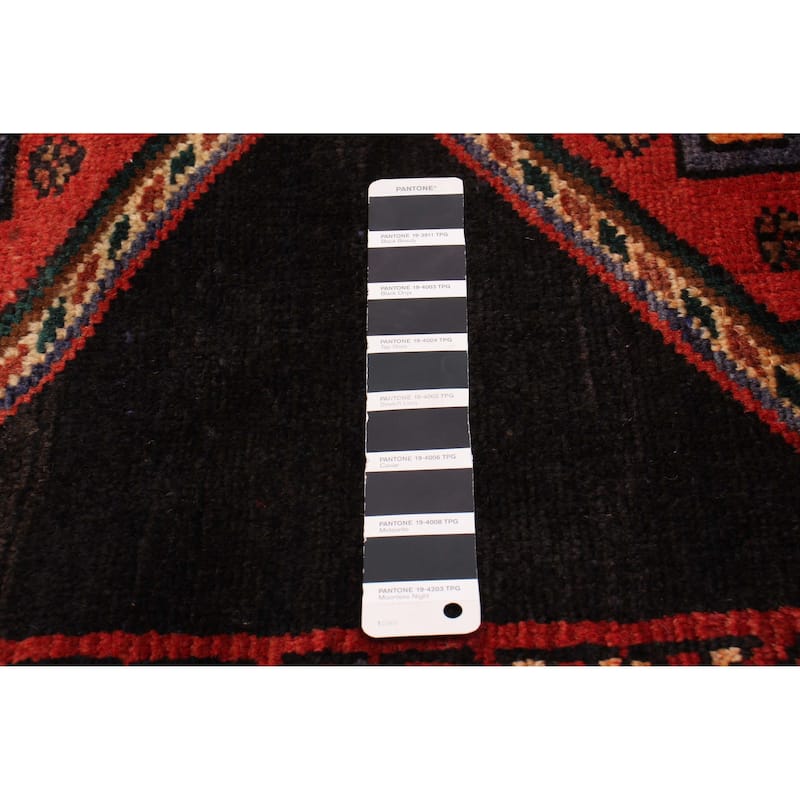 ECARPETGALLERY Hand-knotted Konya Anatolian Black, Red Wool Rug - 4'3 x 9'9