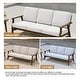 preview thumbnail 75 of 90, Casual Wood Outdoor Patio Sofa Loveseat with Cushion
