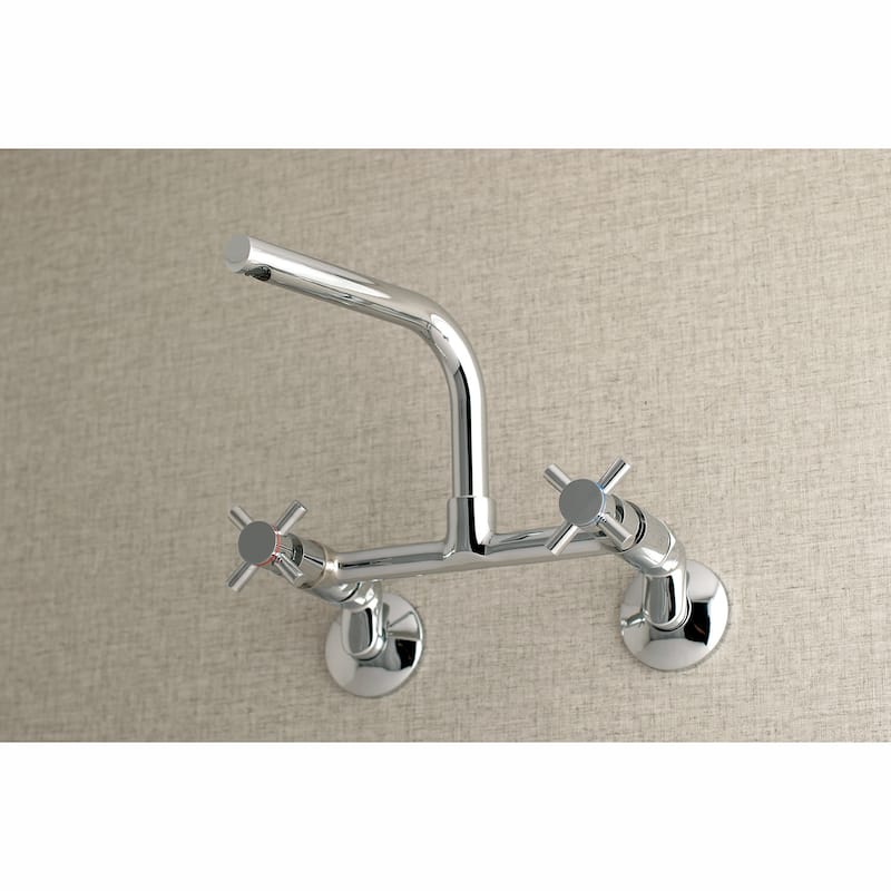 Kingston Brass Concord 8 in. Adjustable Center Wall Mount Kitchen Faucet