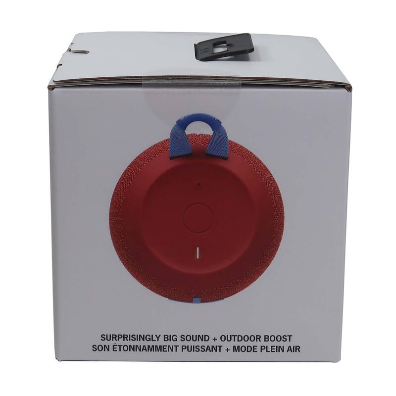 Logitech Ultimate Ears WONDERBOOM 2 Portable Bluetooth Speaker (Radical Red) + USB Adpater Plug