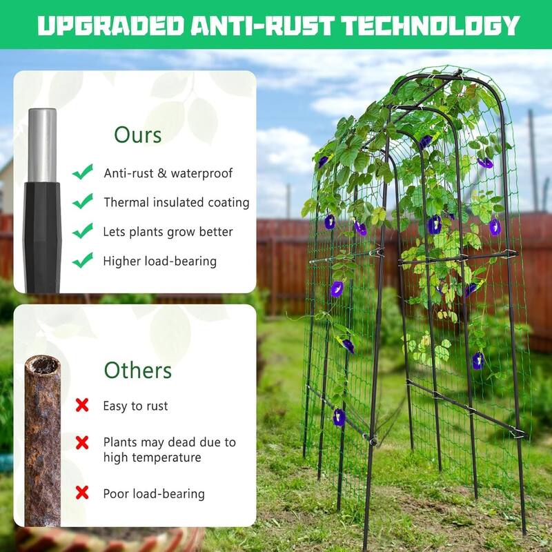 DoCred Garden Trellis for Climbing Plants, Outdoor Metal Trellis