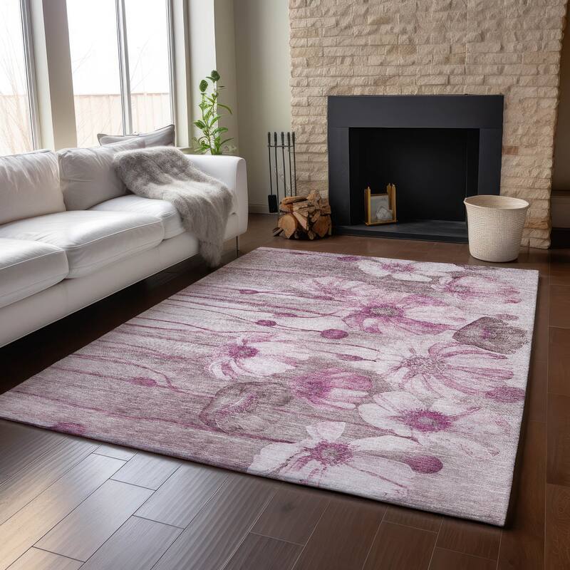Premium Washable Super Soft Modern Floral Mayfield Rug