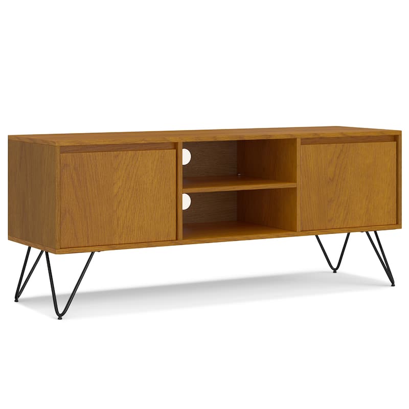 WYNDENHALL Moreno 60 inch Wide Industrial TV Media Stand For TVs up to 65 inches - 60"w x 18"d x 25" h
