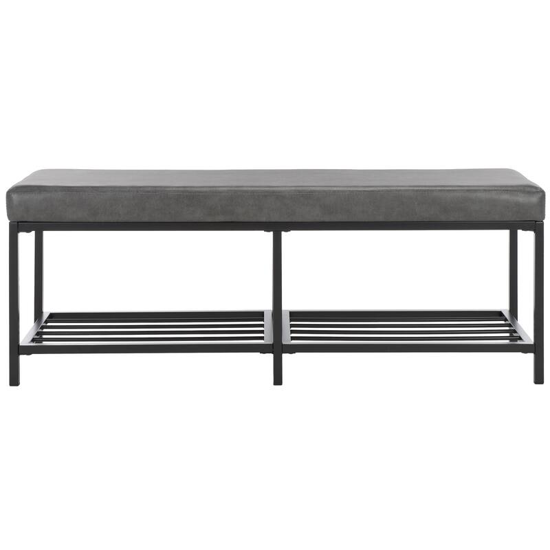 SAFAVIEH Selena 2-Shelf Bench - 48" W x 15" D x 18" H - 48Wx15Dx18H