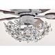 preview thumbnail 2 of 21, Warehouse of Tiffany Praer Washed White 5-blade Lighted Ceiling Fan with Crystal Daisy Bouquet Shade