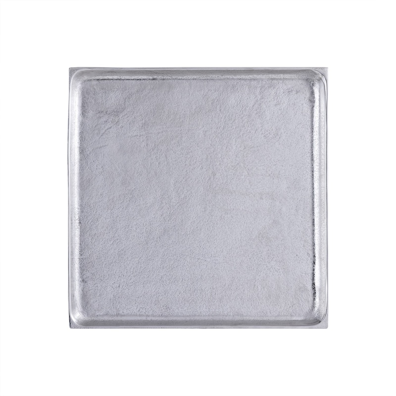 Plate Square Raw Nickel Dia 14.96" ALUMINUM - Raw Nickel