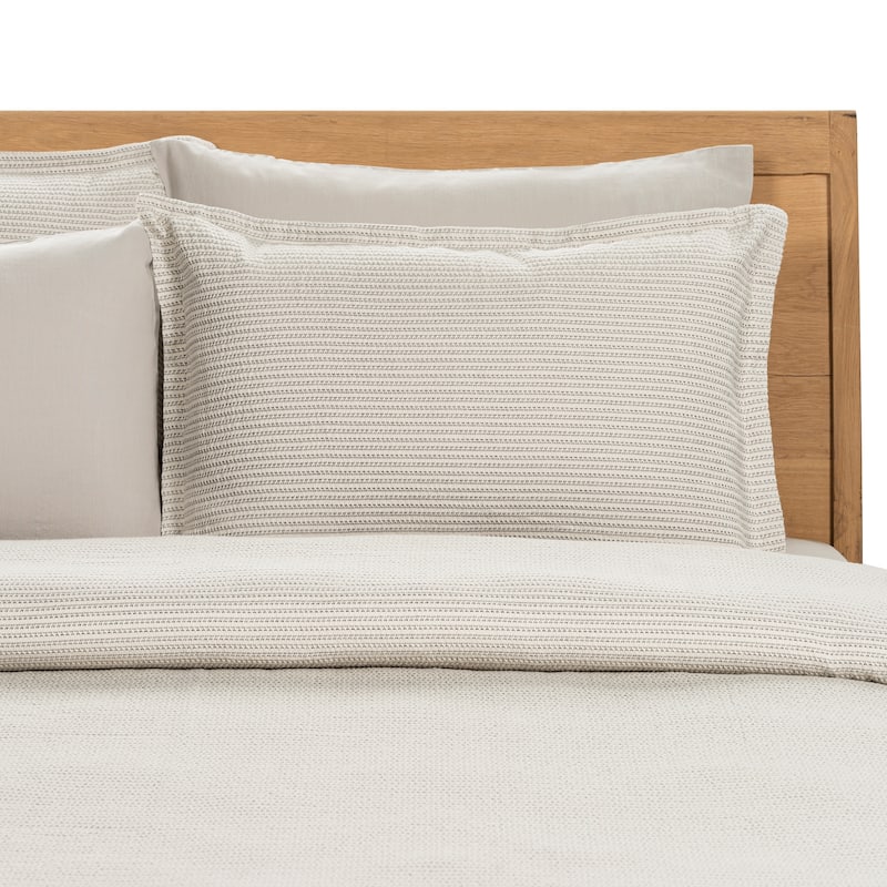 Allegro Sham - Ivory/Fog - Standard