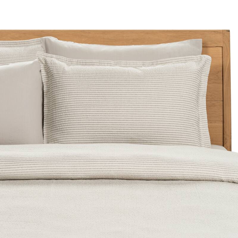 Allegro Standard Sham - Ivory/Fog