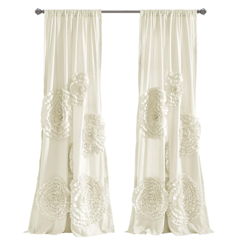 Silver Orchid Ince Flora Curtain Panel