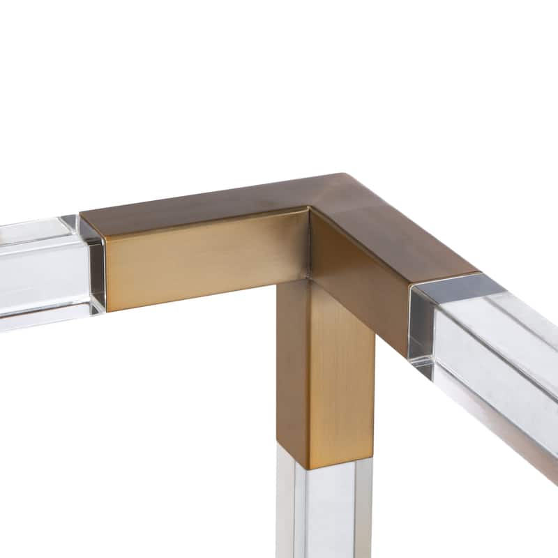 SAFAVIEH Couture Shakti Grey Acrylic Bench - 50Wx18Dx26H