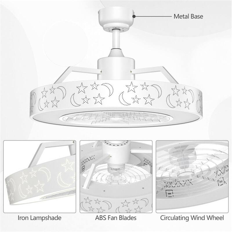 23 Inch LED Light and Remote Control Ceiling Fan