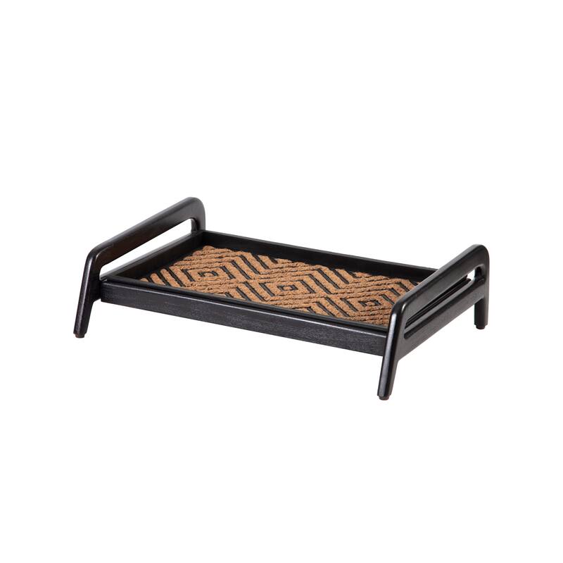 Jani Single-Tier Black Stand 2-Pair Rubber Boot Tray - Galapagos