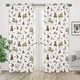 preview thumbnail 2 of 3, Sweet Jojo Designs Woodland Forest Animals Boy Girl Gender Neutral Unisex 84in. Window Treatment Curtain Panel Drapes Pair Bear